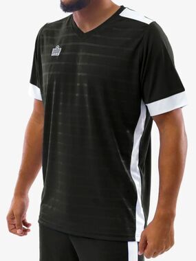 Men's Admiral Black & White Athletic V-Neck Shirt Soccer Jersey SMALL NWOT
